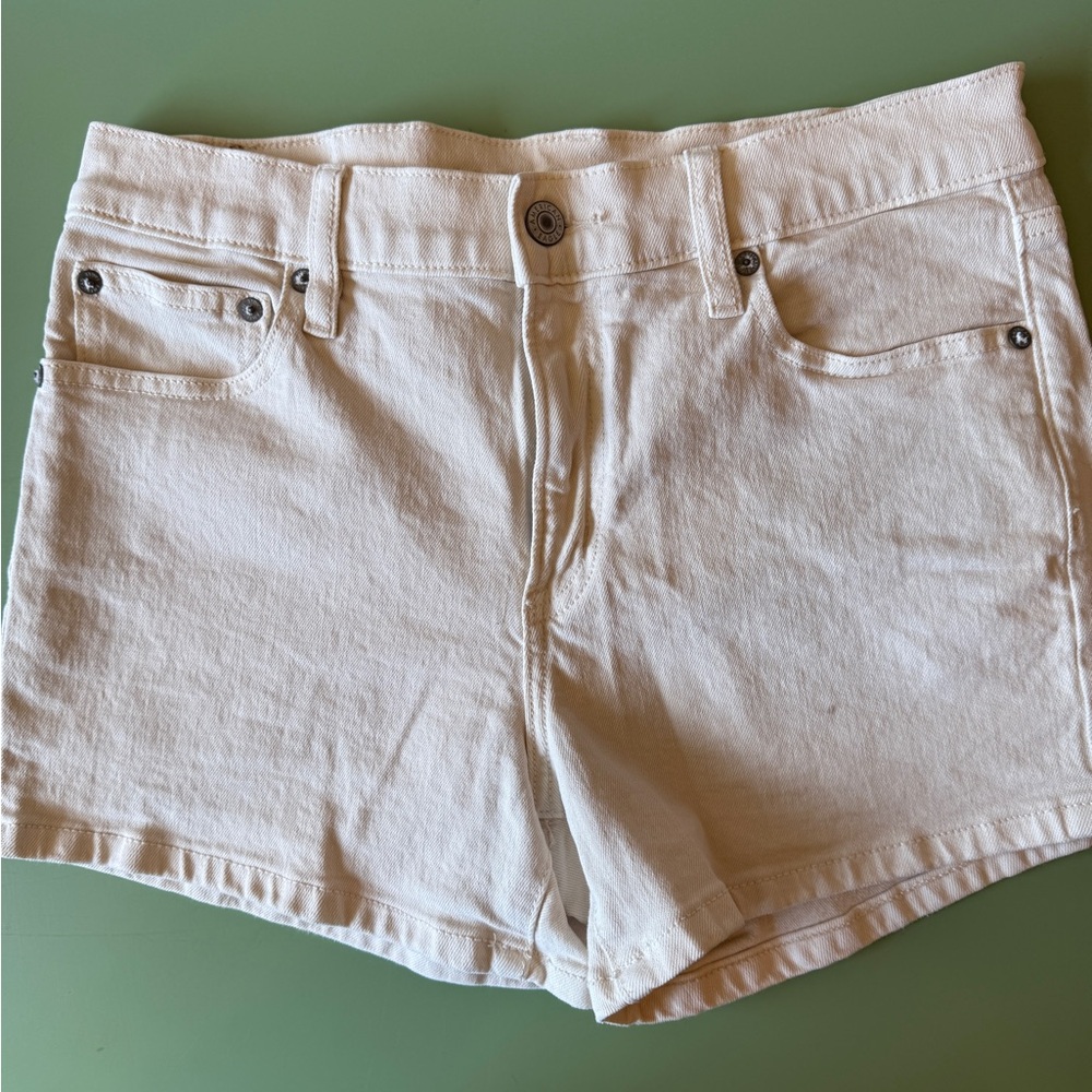 American Eagle Outfitters Women's Cream Jean Shorts